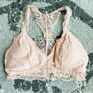 Pink lace bralette